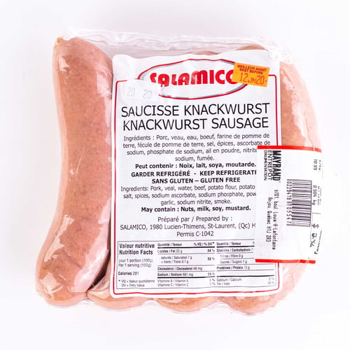 Saucisses knackwurst 490 g