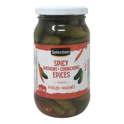 Cornichons épicés et marinés