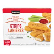 Lanières de poulet panées surgelées
