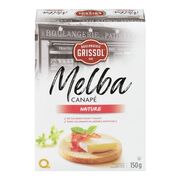 Canapé Melba nature