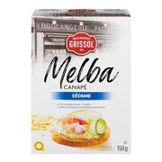 Canapé Melba au sésame