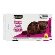 Biscuits sandwichs chocolatés centre au fudge