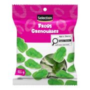 Bonbons grenouilles en gélatine