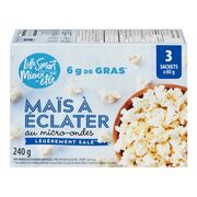 Maïs à éclater légèrement salé