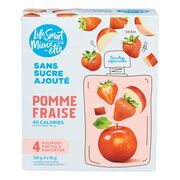 Pochettes de compote de pommes et fraises