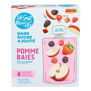 Pochettes de compote de pommes et baies