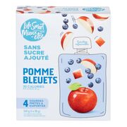 Pochettes de compote de pommes et bleuets