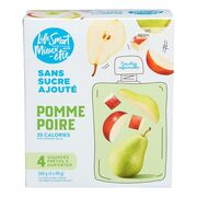 Pochettes de compote de pommes et poires