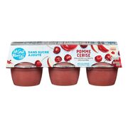 Collations de compote de pommes et cerises non sucrées