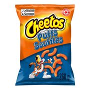 Grignotines soufflées à saveur de fromage