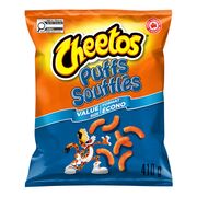 Grignotines soufflées à saveur de fromage