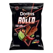 Croustilles de tortillas roulées à saveur de lime ardente