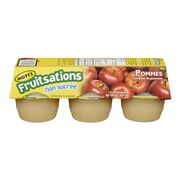Collations de compote de pommes non sucrée