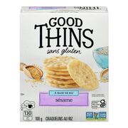 Craquelins de riz avec graines de sésame