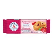Biscuits tendres chaussons aux framboises