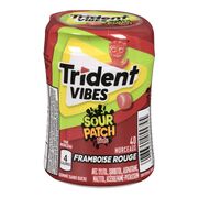 Gomme sour à saveur de framboise rouge