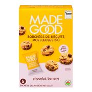 Mini biscuits moelleux à saveur de chocolat-banane