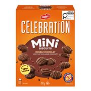 Mini biscuits double chocolat avec filet chocolaté