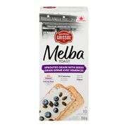 Toast Melba aux grains germés avec semences