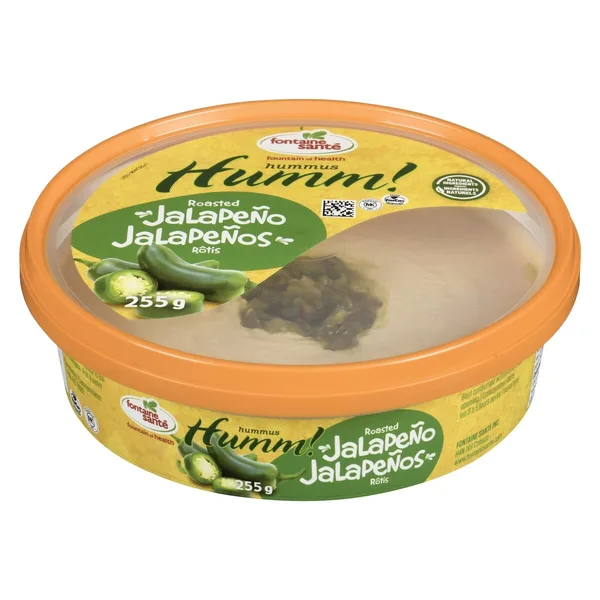 Hummus, jalapenos rôtis