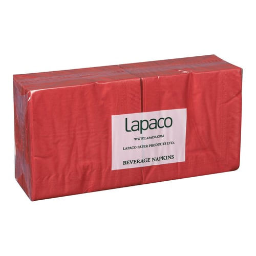 Serviette breuvage rouge 2 plis x200