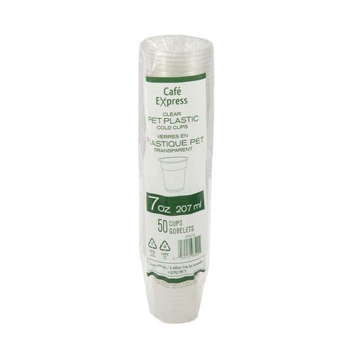 Verre plastique PET 7 on x50
