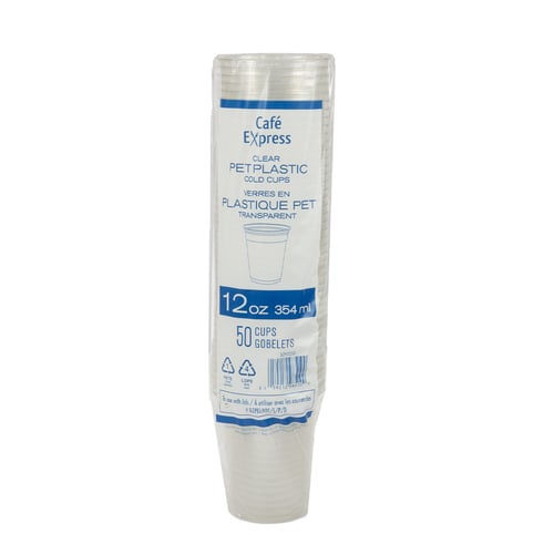 Verre plastique PET 12 on x50