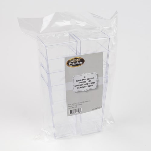 Verrine plastique carré x8