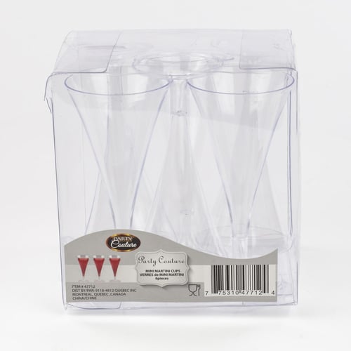 Verre martini plastique mini x6