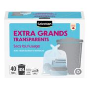 Sacs transparents tout usage extra grands