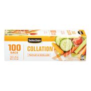 Sacs pour collation refermables