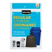 Sacs à ordures noirs, taille normale