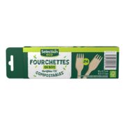 Fourchettes en bois compostables