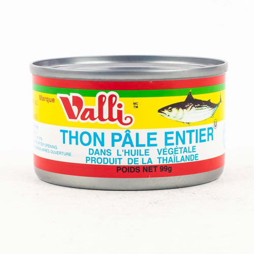 Thon pâle entier dans l'huile végétale 99 g