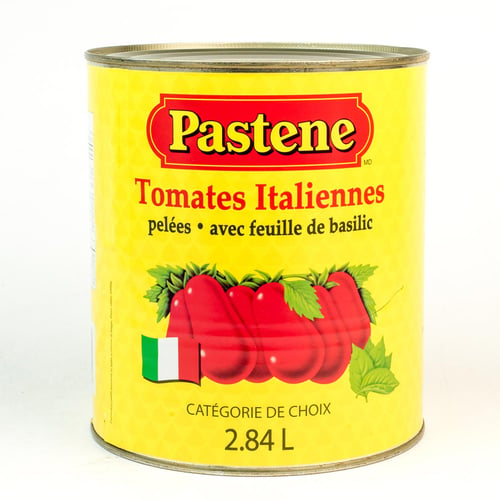 Tomates pelées italiennes avec basilic 2,84 L