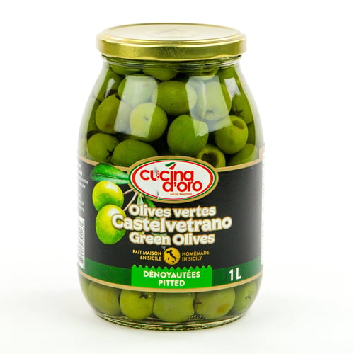 Olives vertes castelvetrano dénoyautées 1 L