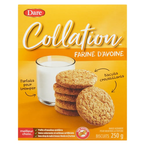 Biscuit collation farine d'avoine 250 g