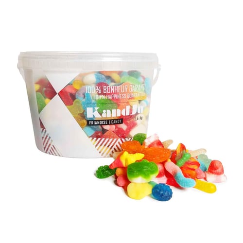 Seau bonbons régulier mélangés 1,4 kg