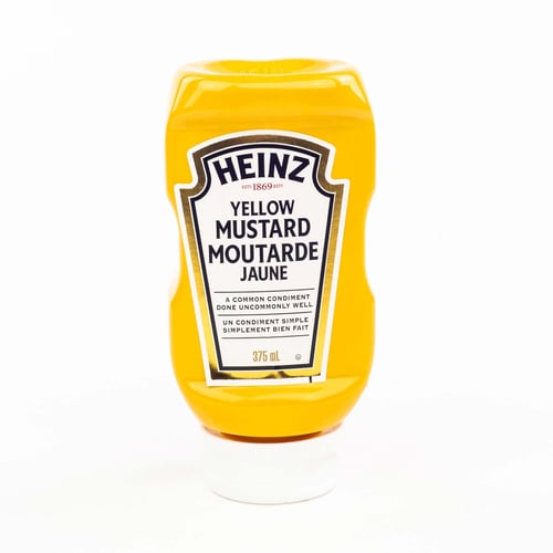 Moutarde jaune bouteille renversée 375 ml
