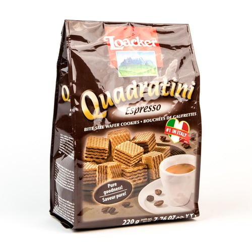 Gaufrette espresso Quadratini 220 g