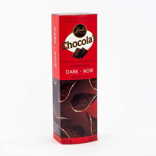 Tuiles croustillantes chocolat noir 125 g