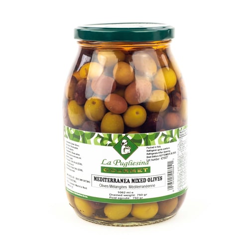Olives mélangées méditerranéennes 1 L