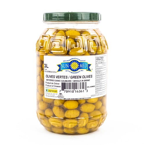 Olives vertes entières 3 L