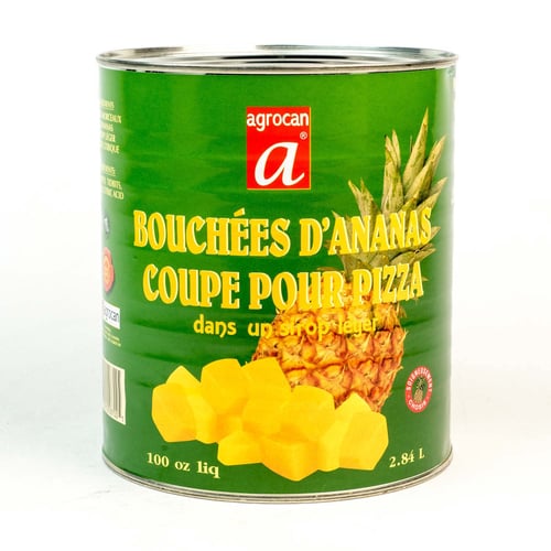 Bouchées d'ananas coupé pour pizza 2,84 L
