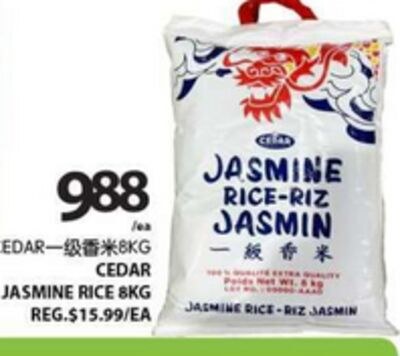 CEDAR JASMINE RICE 8KG