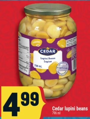 Cedar lupini beans