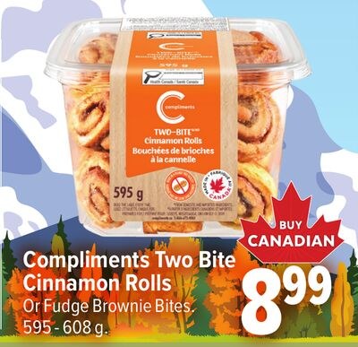 Compliments Two Bite Cinnamon Rolls