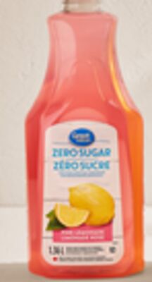Limonade Great Value ordinaire o ou zéro sucre