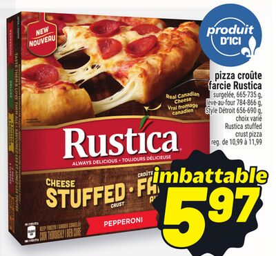 PIZZA CROÛTE FARCIE RUSTICA | RUSTICA STUFFED CRUST PIZZA