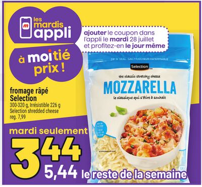 FROMAGE RÂPÉ SELECTION | SELECTION SHREDDED CHEESE